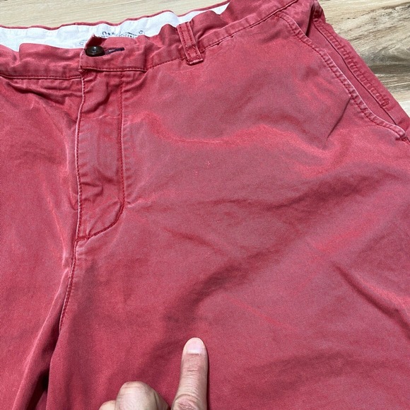 Indigo Palms Shorts Mens 34 Pink Chino Flat Front 9" - Picture 5 of 9